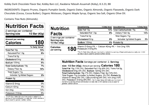 Kobby Dark Chocolate Flavor Bar - Image 4
